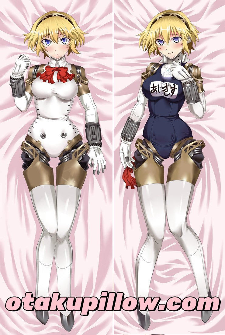 Aigis Persona 3 dakimakura cover, blonde android girl mechanical suit double sided pillowcase