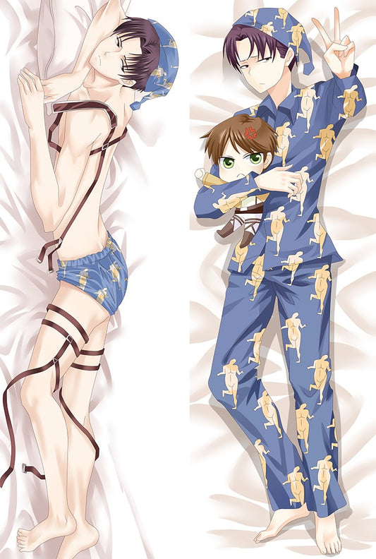 Coussin de corps Dakimakura Levi Ackerman de l'Attaque des Titans