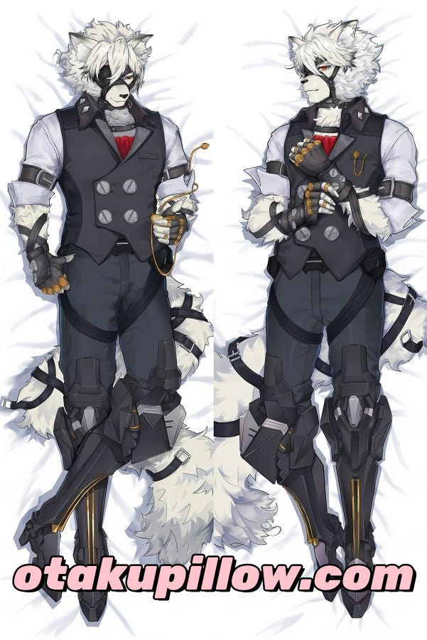 Von Lycaon ZZZ dakimakura pillowcase, Zenless Zone Zero wolf man agent double‑sided print, otaku collectible anime body pillow cover