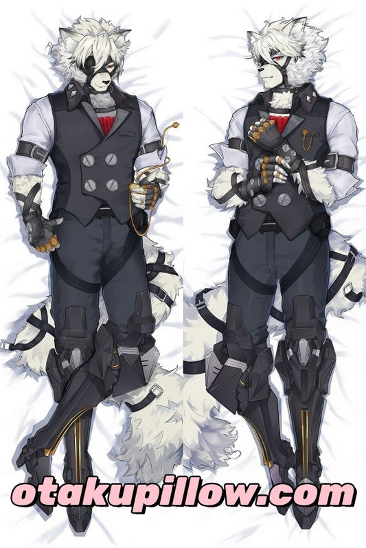 Von Lycaon ZZZ dakimakura pillowcase, Zenless Zone Zero wolf man agent double‑sided print, otaku collectible anime body pillow cover