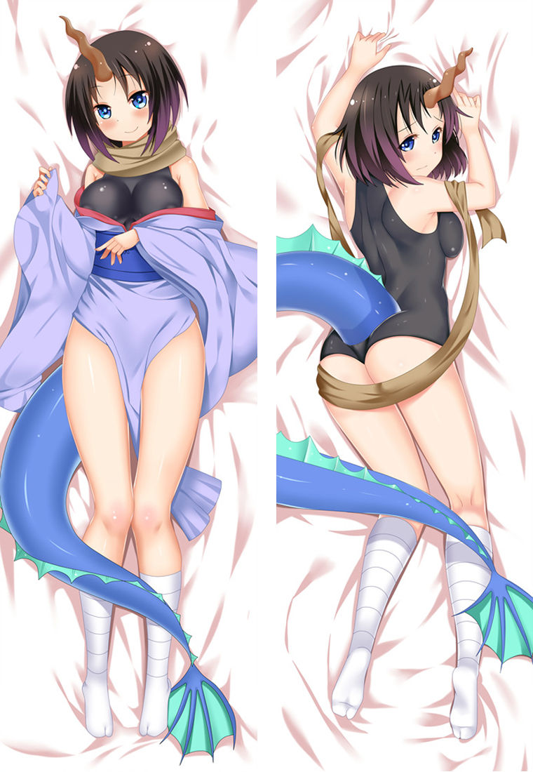 Oreiller Elma Dakimakura, la servante dragon de Miss Kobayashi