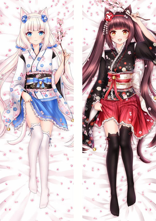 Oreiller Nekopara Vanille &amp; Chocola Dakimakura