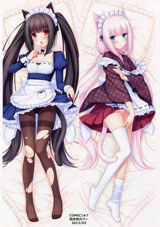 Oreiller câlin Anime Nekopara Vanilla &amp; Chocola