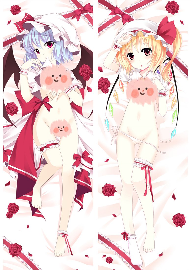 Oreiller de corps Remilia Scarlet &amp; Flandre Scarlet