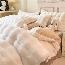 Load image into Gallery viewer, Custom Size Luxury Plush Shaggy 4pcs Bedding Set
