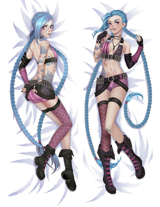 Oreiller de corps animé Jinx de League of Legends LOL