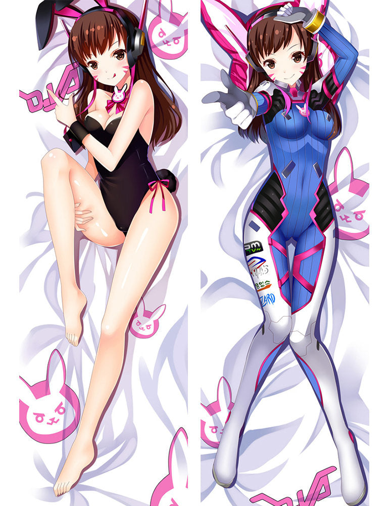 Housse de coussin de corps Overwatch D.Va imprimée