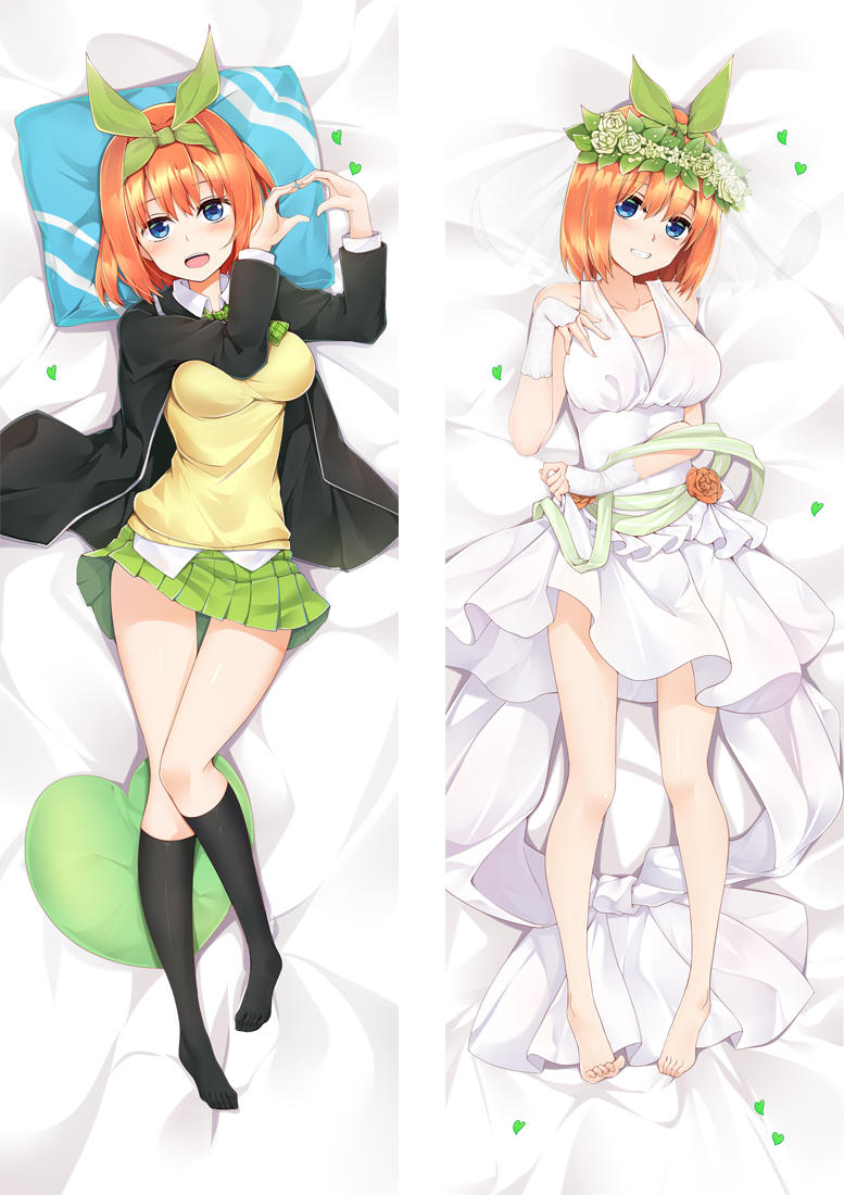 Les Quintuplés Quintessentiels (5-Toubun No Hanayome) Yotsuba Nakano Dakimakura Oreiller Imprimé